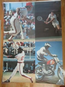 Ultra Rare SPORTS ILLUSTRATED 91101 Wall Hanging Poster PETE ROSE JIMMY CONNORS - Picture 1 of 12