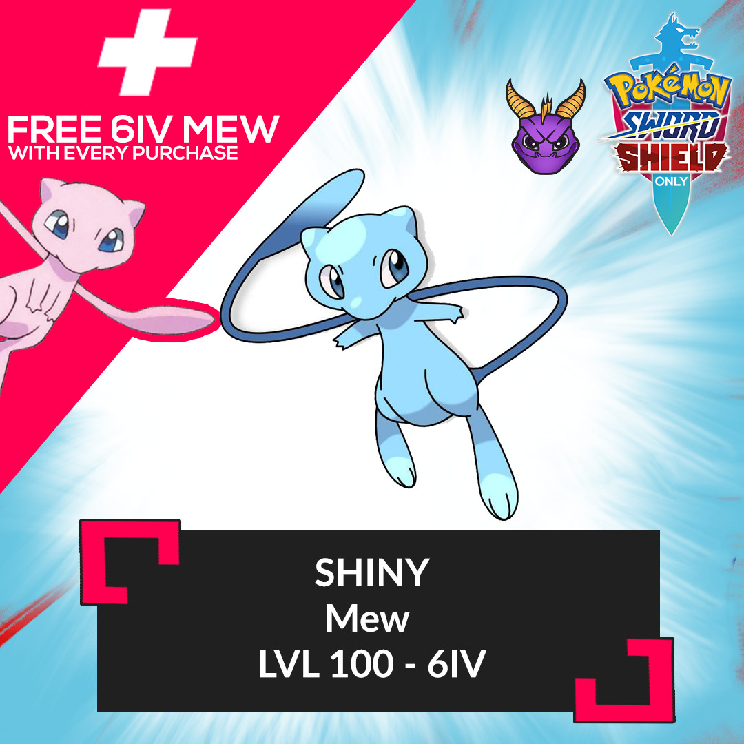 Shiny 6iv Comp Mew W Free Mew Pokemon Sword Shield Ebay