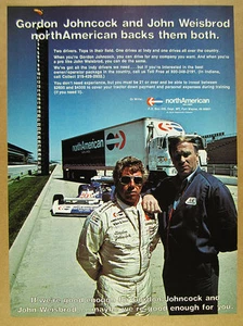 1978 North American Van Lines gordon johncock indy car photo vintage print Ad - Picture 1 of 1