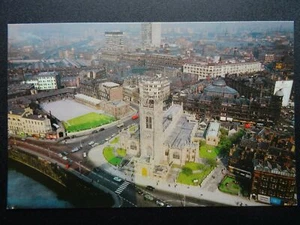 Manchester LUFTAUFNAHME der Kathedrale um 1970 Postkarte - Bild 1 von 2