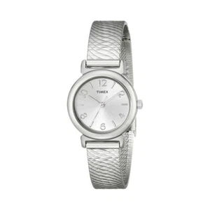 TIMEX T2P307 Women's Silver tone Stainless Steel Mesh Bracelet 25mm Watch - Picture 1 of 1