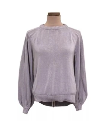 Suéter Aritzia Babaton tamanho médio roxo empoeirado manga folhada pulôver - Imagem 1 de 4