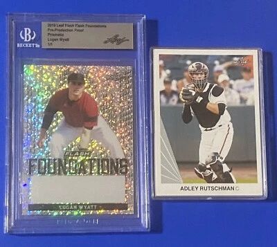 Logan Wyatt 2019 Leaf Flash Flash Foundations Pre-Productions Prismatic 1/1 - Image 1 of 2
