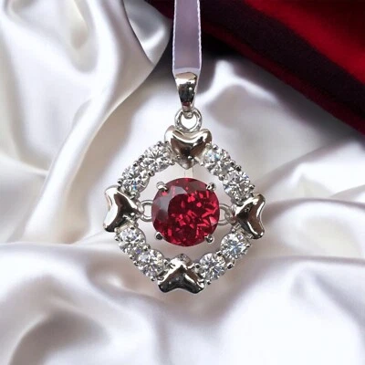 Colgante de piedras preciosas sueltas de rubí rojo natural certificado de 33 quilates en plata 925 MG017 Foto 1 de 4