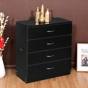 4 Drawers Nightstand End Table Small Chest Dresser Storage Bedroom Cabinet - Picture 1 of 24