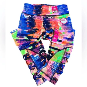 NWT- Justice Girls Multi Color Ankle Length Leggings - Size XL - Picture 1 of 9
