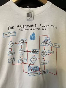 The Big Bang Theory Short Sleeve T-Shirt Sheldon’s Friendship Algorithm Size XL - Picture 1 of 4
