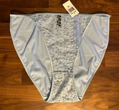 Винтажные новые трусики Donna Loren Hi Cut кружевные спереди вторая кожа 3X нейлон - Изображение 1 из 4