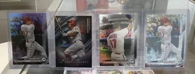 2019 Bowman Platinum RHYS HOSKINS Photo VARIATION ICE Phillies (4) Cards - Image 1 of 4