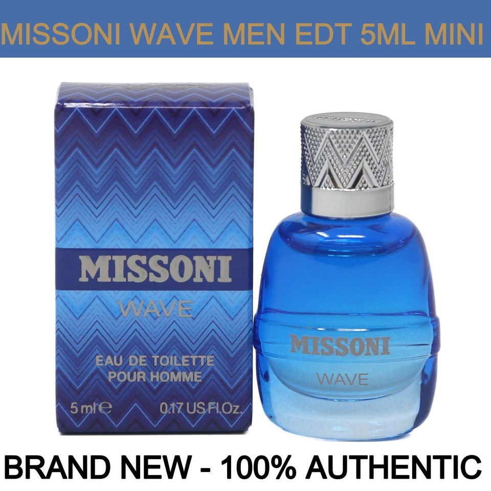 Nuevo eau de toilette Missoni Wave para hombre miniatura 0,17 oz/5 ml Foto 1 de 1