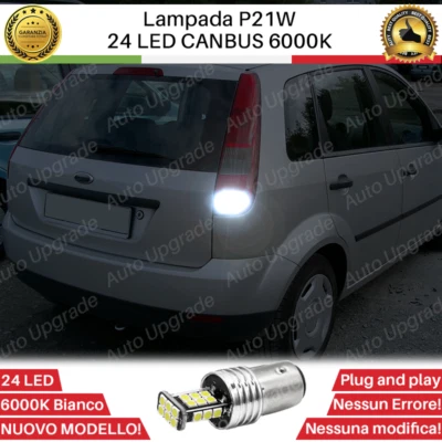 LAMPADA RETROMARCIA SINGOLA PER FORD FIESTA V P21W BA15S 15 LED CANBUS 6000K - Immagine 1 di 4