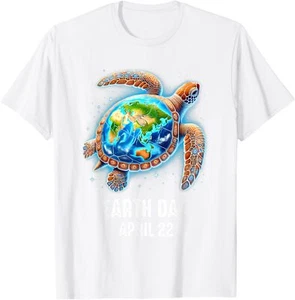 Earth Day 2025 Love Earth Sea Turtle Shirts Save the Planet T-Shirt - Picture 1 of 4