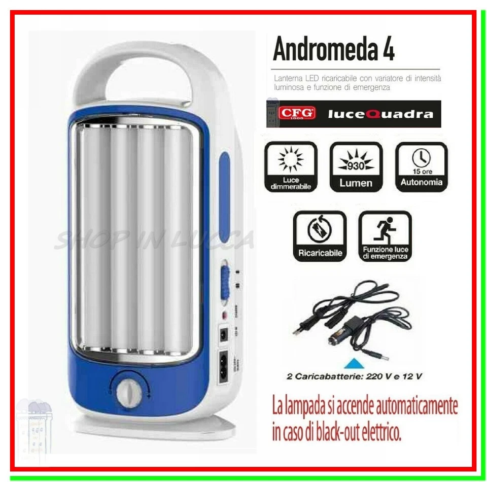 4095 CFG Lampada emergenza Andromeda 4 Ricari
