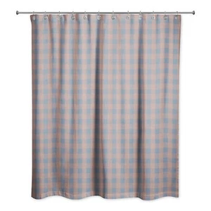 Creative Products Maroon Plaid 71x74 Shower Curtain - Picture 1 of 2