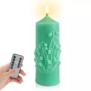LED Flameless Pillar Candles Flickering Battery Operated Remote Dinner Candles - Picture 1 of 4