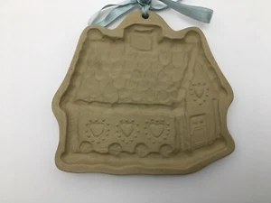 Vintage Lebkuchenhaus Keksform braun Tasche Presse Handwerk 90er Weihnachten USA - Bild 1 von 12