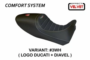 Ducati Diavel 2010-2013 Tappezzeria Italia Blanco Asiento Cubierta Anti- Sin - Imagen 1 de 1
