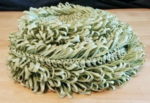 Vintage Straw Hat Light Green - Picture 1 of 3