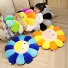 Plush Sofa Cushion Sunflower Pillow Toy Kawaii Smile Face Home Decor Girls Gifts