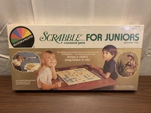 Scrabble for Juniors Crossword Game Vintage 1982 Milton Bradley NEW SEALED - Picture 1 of 3