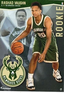 2015-16 NBA Basketball Fathead Vinyl Decal/Sticker Rashad Vaughn Milwaukee Bucks - Picture 1 of 1
