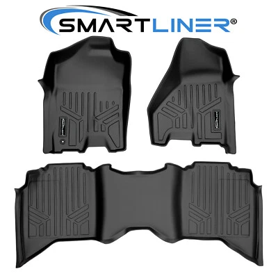 SMARTLINER Custom Fit Floor Mats Set 2009-2012 Dodge Ram 1500 2500 3500 Crew Cab - Image 1 of 4