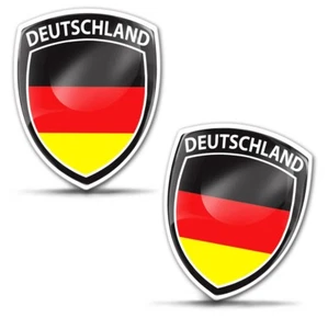 2 x 3D Auto Aufkleber Motorrad Fahrrad Helm Laptop Deutschland Flagge Germany - Bild 1 von 4