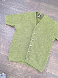 SKM Penguin Seattle Knit Mills Damen Pullover Gr. M, grün Button Down - Bild 1 von 6