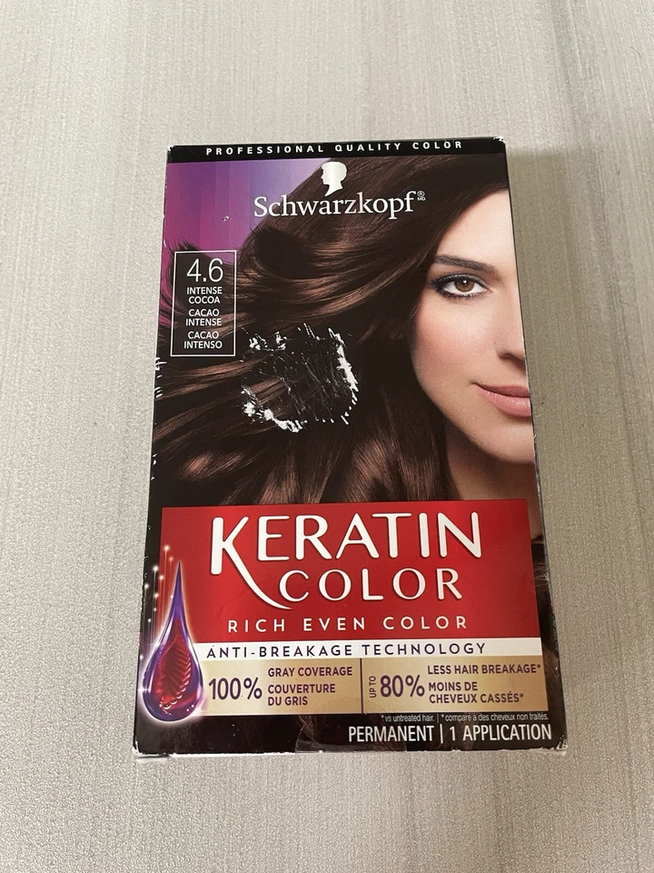 Schwarzkopf Keratin Hair Color Intense Cocoa 4.6 2 Ounce