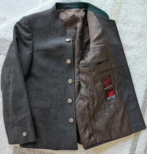zeiler Trachten-Kombination Jacke + Hose, Loden, Schurwolle, grau, Jagd, Forst - Bild 1 von 4
