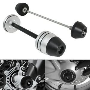 Front Rear Axle Fork Protector Silver For BMW HP2 R1200S R1200ST R1200R R1200RT - Picture 1 of 9
