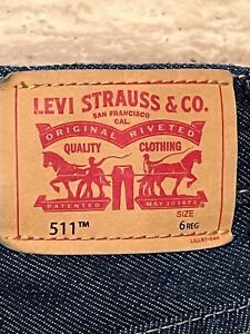 Boys Levi 511 Blue Jeans Size 6