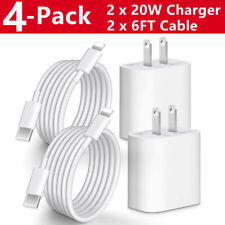 4 Pack Super Fast Charger Type C For iPhone 14 13 12 11 Pro Max Xs XR 8 7 6 Plus