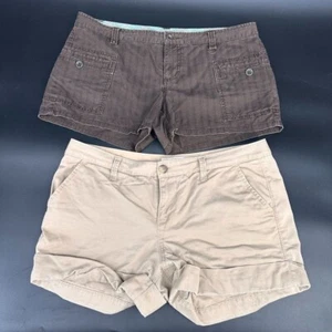 Konvolut 2 Paar Y2K Low Rise Shorts Old Navy Gr. 12 Shorts braun hellbraun - Bild 1 von 8