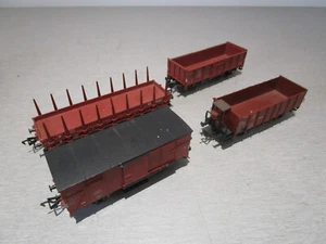 4x Fleischmann Hochwagen Güterwagen Rungenwagen H0 - Bild 1 von 12