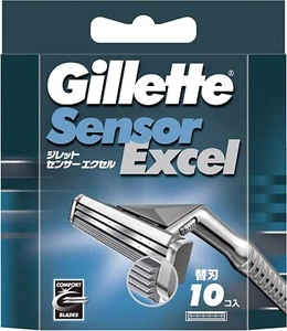 Cuchillas de repuesto con sensor Gillette Excel 10 para hombre Japón - Imagen 1 de 5