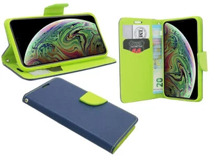 Accessories for IPHONE Xs Max Book-Style Pouch like A Book IN Blue-Green - Picture 1 of 9