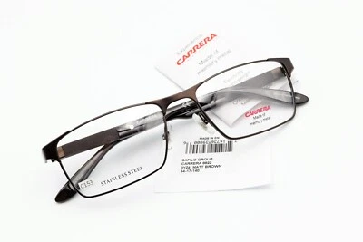 NOVA ARMAÇÃO DE ÓCULOS CARRERA 8822 YZ4 marrom fosco 54-17-140 AÇO INOXIDÁVEL C153 - Imagem 1 de 4