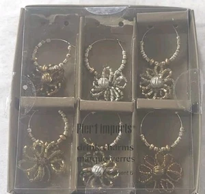 Cionondoli Vino Pier One Imports 6 ORO ARGENTO PERLINE A FORMA DI FIORE MADE IN INDIA - Foto 1 di 18