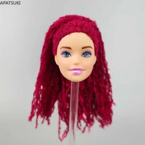 Rotes schmutziges Zopfhaar Puppenkopf 1/6 Ersatzpuppenköpfe für Barbie Puppe - Bild 1 von 3
