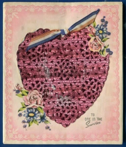 World War 2 Valentine Card to one in the Service WW2 Unsigned - Picture 1 of 2