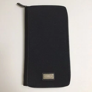 Land Rover Wallet Handbook Manual Case 10 x 5 1/2 Black Canvas Bi-Fold Auto Logo - Picture 1 of 8