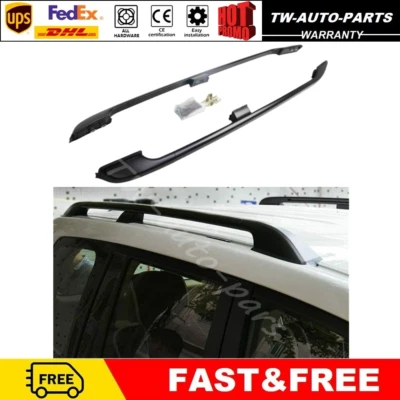 2Pcs Fits for Land Cruiser LC100 LX470 1998-2007 Black Roof Rack Roof Rail Bar - Image 1 of 4