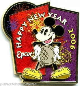 WDW Happy New Year 2006: Epcot/Mickey LE 2000 Pin - Picture 1 of 1