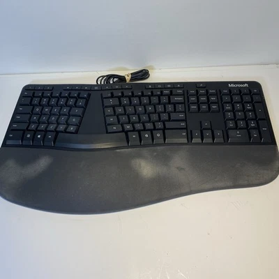 Microsoft Ergonomic Full size USB Wired Mechanical Keyboard Model 1878 (N15:3) - Image 1 of 4