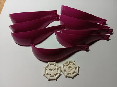 LEGO LOTE A GRANEL DE 8 PAINÉIS DE BALÃO CÔNICOS CURVOS MAGENTA 4X4X13 #18969 - Imagem 1 de 2