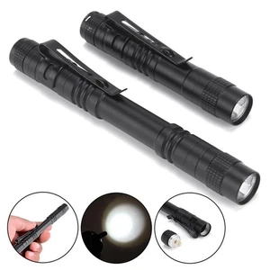 LED Flashlight Clip Mini Light Penlight Pocket Portable Pen Torch SALE T99C - Picture 1 of 13