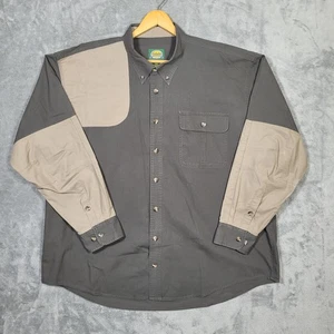 Camisa Cabelas Para Hombres 3XL Alta Gris Bronceado Tiro Caza Exterior Algodón Abotonado - Imagen 1 de 8