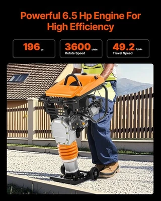 6,5PS 196cc Vibrationsstampfer Grabenstampfer Stampfer Bodenverdichter - Bild 1 von 4