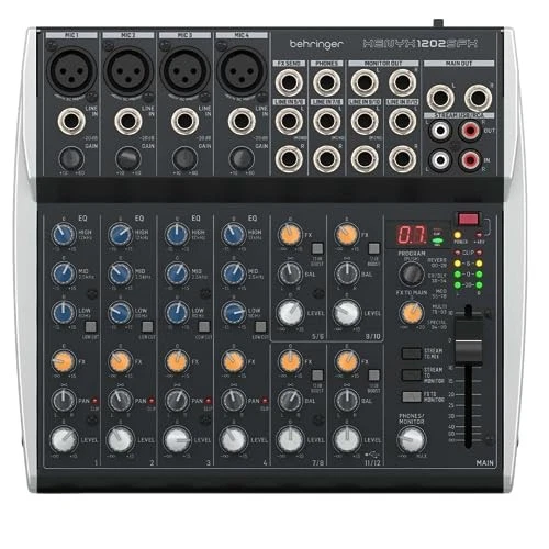Behringer Analog Mixer 12 Input 2 Bus Mixer USB Streaming Audio Interface/KLARK - Image 1 of 1